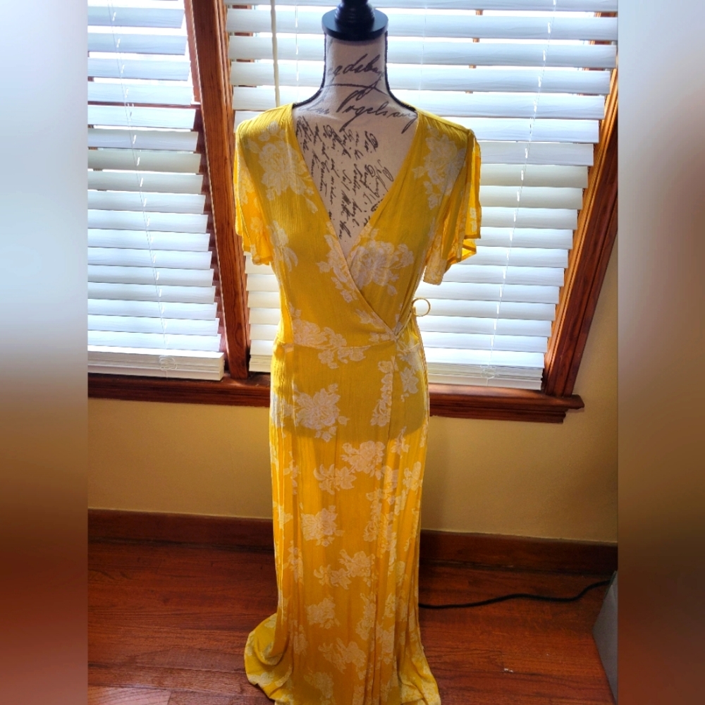 Yellow maxi dress